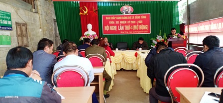 Hội nghị Ban chấp hành Đảng bộ xã Sảng Tủng khóa XXI, lần thứ 4 (Mở rộng) nhiệm kỳ 2020 – 2025